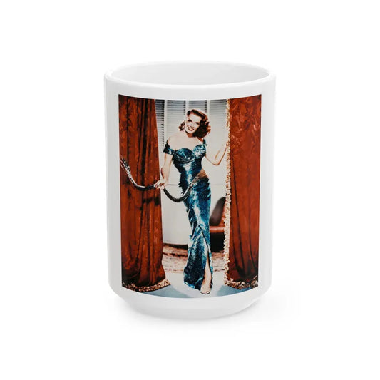 Jane Russell #149 (Vintage Female Icon) White Coffee Mug 15oz - Go Mug Yourself