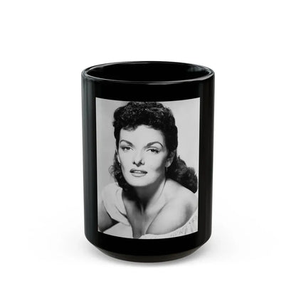Jane Russell #15 (Vintage Female Icon) Black Coffee Mug 15oz - Go Mug Yourself