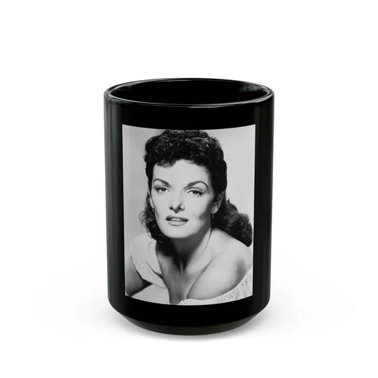 Jane Russell #15 (Vintage Female Icon) Black Coffee Mug 15oz - Go Mug Yourself