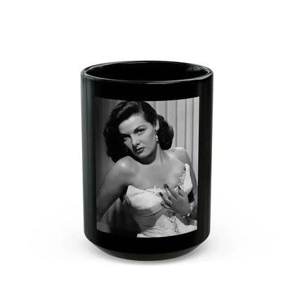 Jane Russell #150 (Vintage Female Icon) Black Coffee Mug 15oz - Go Mug Yourself