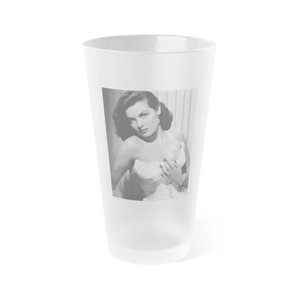 Jane Russell #150 (Vintage Female Icon) Frosted Pint Glass 16oz-16oz-Frosted-Go Mug Yourself