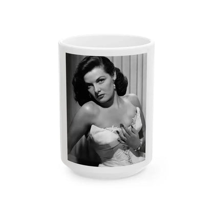 Jane Russell #150 (Vintage Female Icon) White Coffee Mug 15oz - Go Mug Yourself