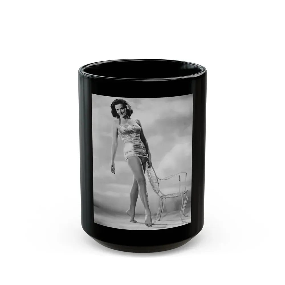 Jane Russell #154 (Vintage Female Icon) Black Coffee Mug 15oz - Go Mug Yourself