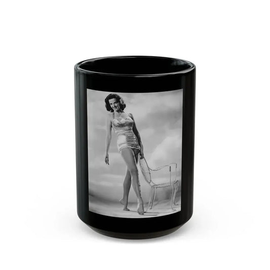 Jane Russell #154 (Vintage Female Icon) Black Coffee Mug 15oz - Go Mug Yourself