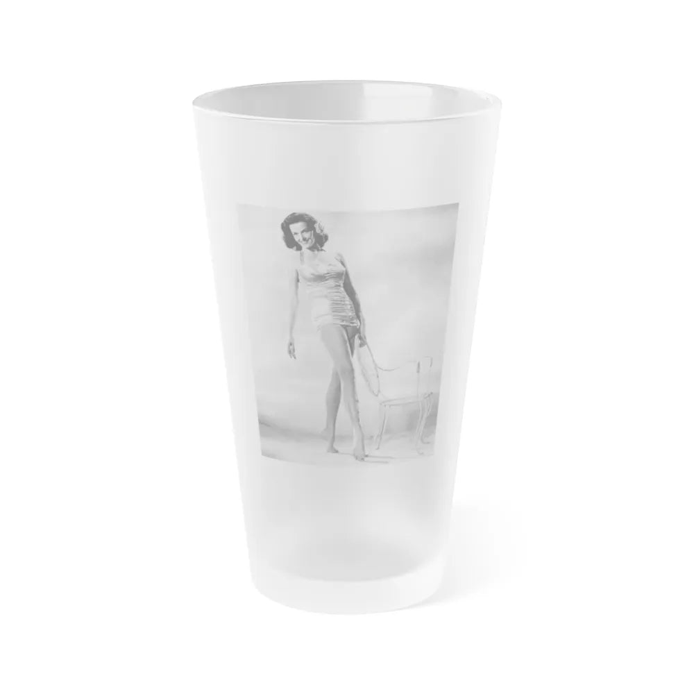 Jane Russell #154 (Vintage Female Icon) Frosted Pint Glass 16oz-16oz-Frosted-Go Mug Yourself