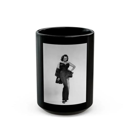 Jane Russell #155 (Vintage Female Icon) Black Coffee Mug 15oz - Go Mug Yourself