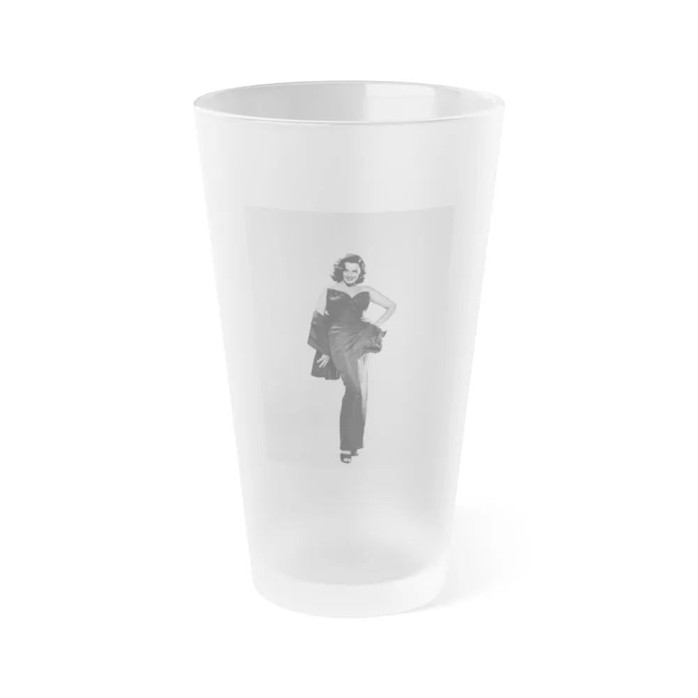 Jane Russell #155 (Vintage Female Icon) Frosted Pint Glass 16oz-16oz-Frosted-Go Mug Yourself