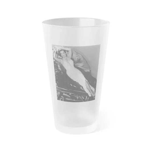 Jane Russell #156 (Vintage Female Icon) Frosted Pint Glass 16oz 16oz Frosted - Go Mug Yourself