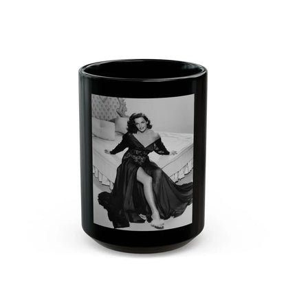 Jane Russell #157 (Vintage Female Icon) Black Coffee Mug 15oz - Go Mug Yourself