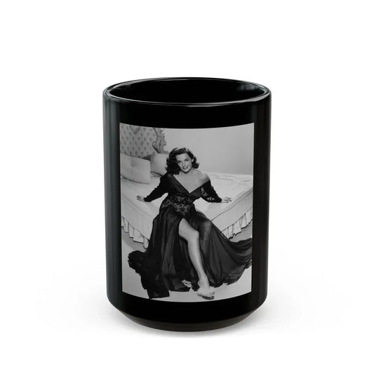 Jane Russell #157 (Vintage Female Icon) Black Coffee Mug 15oz - Go Mug Yourself