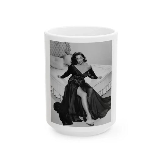 Jane Russell #157 (Vintage Female Icon) White Coffee Mug 15oz - Go Mug Yourself