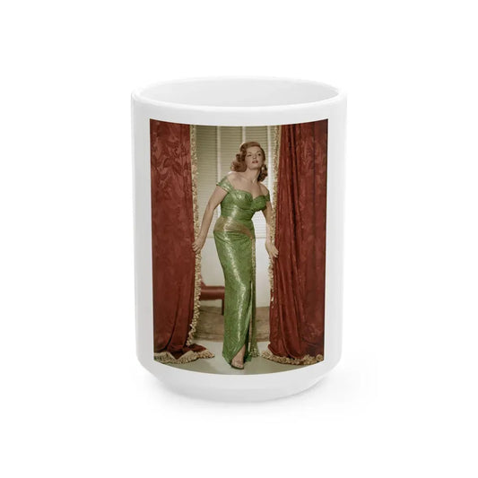 Jane Russell #158 (Vintage Female Icon) White Coffee Mug 15oz - Go Mug Yourself