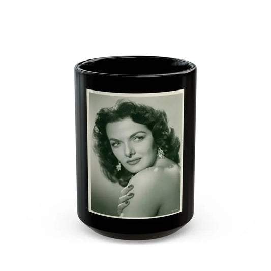 Jane Russell #166 (Vintage Female Icon) Black Coffee Mug 15oz - Go Mug Yourself