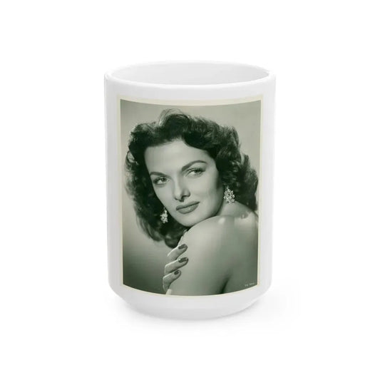 Jane Russell #166 (Vintage Female Icon) White Coffee Mug 15oz - Go Mug Yourself