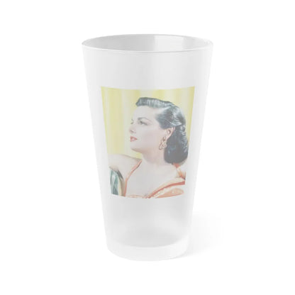 Jane Russell #169 (Vintage Female Icon) Frosted Pint Glass 16oz-16oz-Frosted-Go Mug Yourself