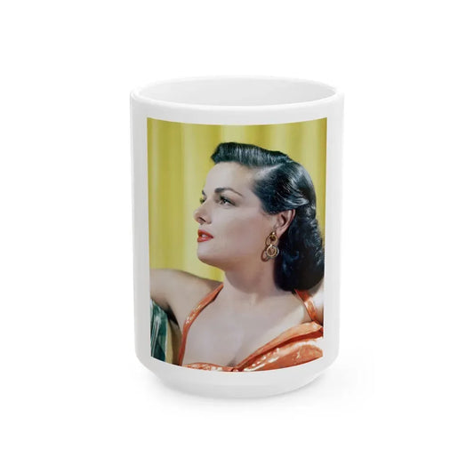 Jane Russell #169 (Vintage Female Icon) White Coffee Mug 15oz - Go Mug Yourself