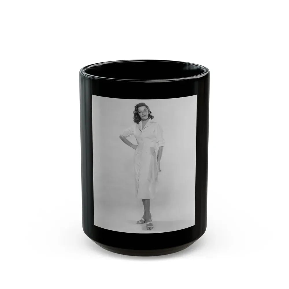 Jane Russell #178 (Vintage Female Icon) Black Coffee Mug 15oz - Go Mug Yourself
