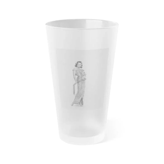 Jane Russell #179 (Vintage Female Icon) Frosted Pint Glass 16oz 16oz Frosted - Go Mug Yourself