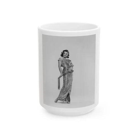 Jane Russell #179 (Vintage Female Icon) White Coffee Mug 15oz - Go Mug Yourself