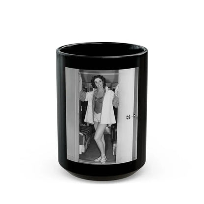 Jane Russell #184 (Vintage Female Icon) Black Coffee Mug 15oz - Go Mug Yourself