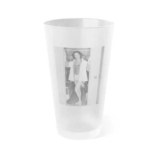 Jane Russell #184 (Vintage Female Icon) Frosted Pint Glass 16oz 16oz Frosted - Go Mug Yourself