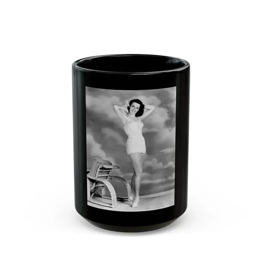Jane Russell #185 (Vintage Female Icon) Black Coffee Mug 15oz - Go Mug Yourself