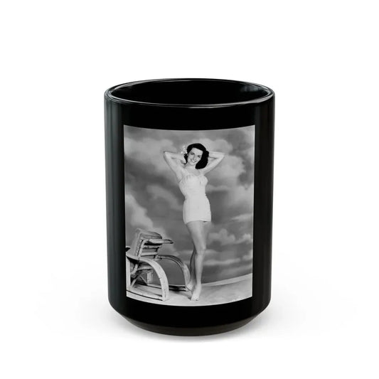 Jane Russell #185 (Vintage Female Icon) Black Coffee Mug 15oz - Go Mug Yourself