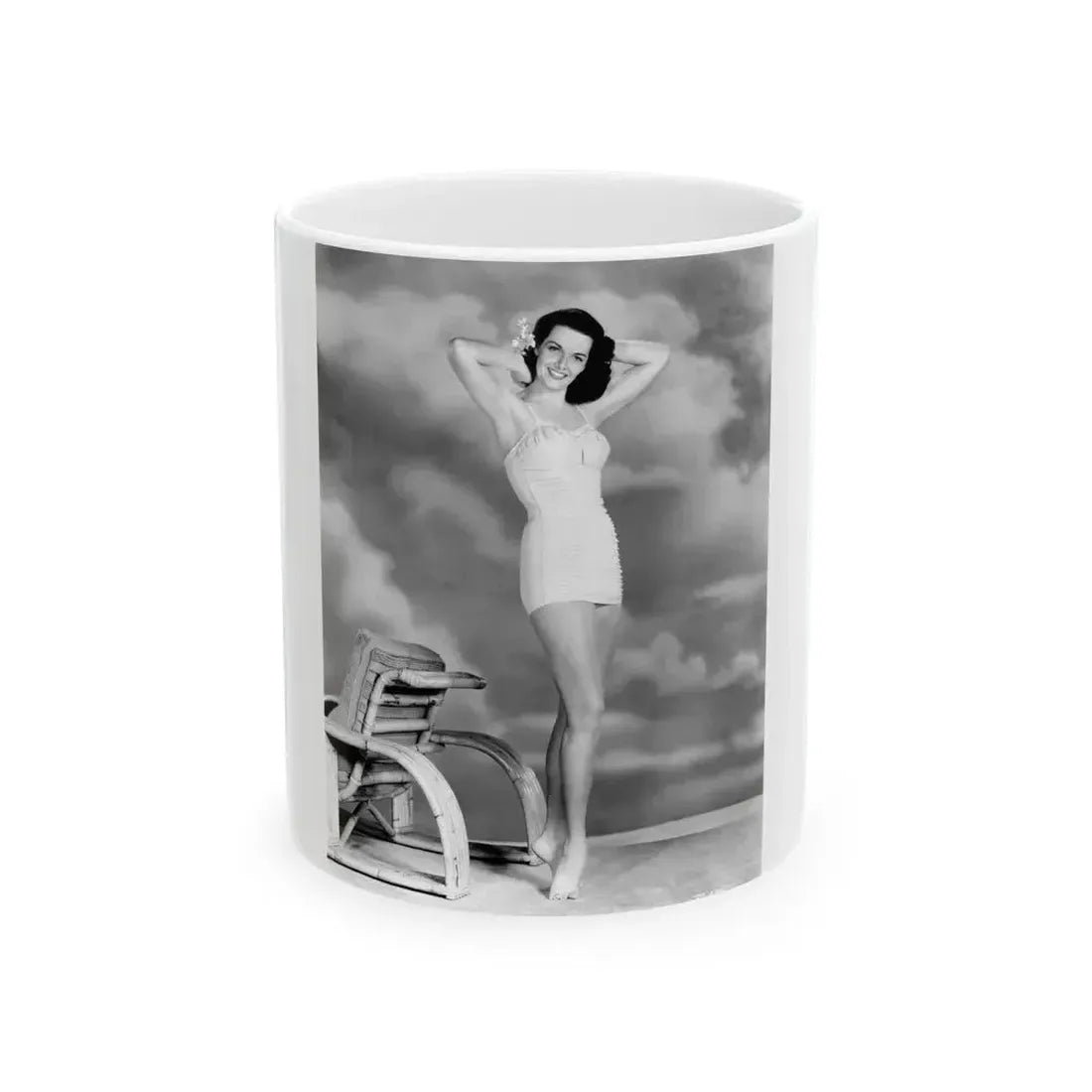 Jane Russell #185 (Vintage Female Icon) White Coffee Mug 11oz - Go Mug Yourself