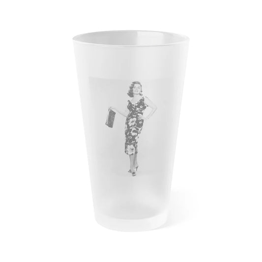 Jane Russell #187 (Vintage Female Icon) Frosted Pint Glass 16oz-16oz-Frosted-Go Mug Yourself