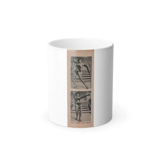 Jane Russell #191 - Show Pocket Mag. '55 - 2 B&W Photis & Caption (Vintage Female Icon) Color Changing Mug 11oz 11oz - Go Mug Yourself