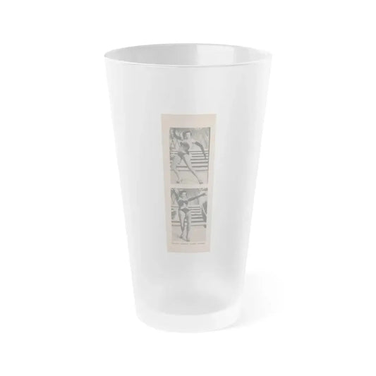Jane Russell #191 - Show Pocket Mag. '55 - 2 B&W Photis & Caption (Vintage Female Icon) Frosted Pint Glass 16oz 16oz Frosted - Go Mug Yourself