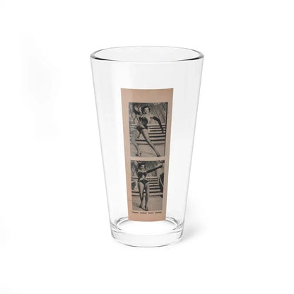 Jane Russell #191 - Show Pocket Mag. '55 - 2 B&W Photis & Caption (Vintage Female Icon) Pint Glass 16oz 16oz - Go Mug Yourself