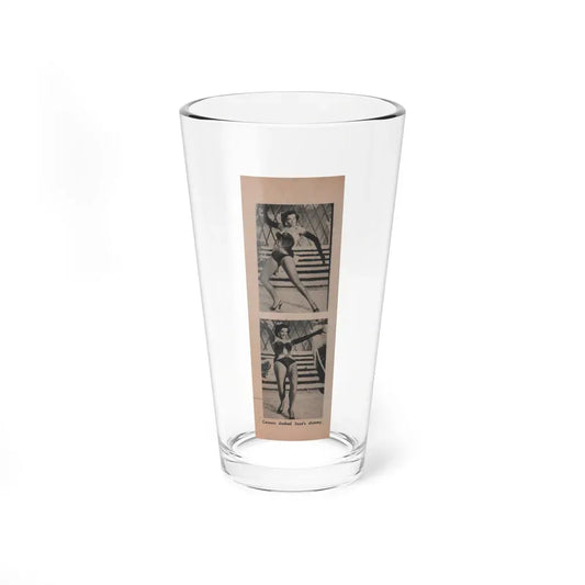 Jane Russell #191 - Show Pocket Mag. '55 - 2 B&W Photis & Caption (Vintage Female Icon) Pint Glass 16oz 16oz - Go Mug Yourself