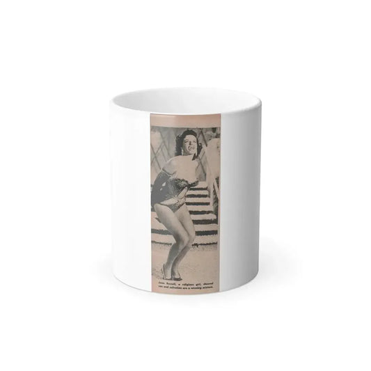 Jane Russell #192 - Picture Digest Dec. '56 - 1 B&W Photo & Caption (Vintage Female Icon) Color Changing Mug 11oz 11oz - Go Mug Yourself