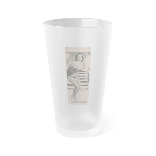 Jane Russell #192 - Picture Digest Dec. '56 - 1 B&W Photo & Caption (Vintage Female Icon) Frosted Pint Glass 16oz 16oz Frosted - Go Mug Yourself