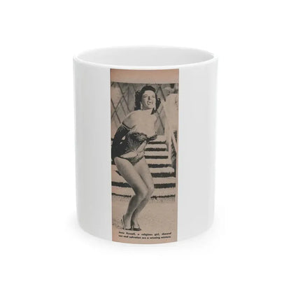 Jane Russell #192 - Picture Digest Dec. '56 - 1 B&W Photo & Caption (Vintage Female Icon) White Coffee Mug 11oz - Go Mug Yourself
