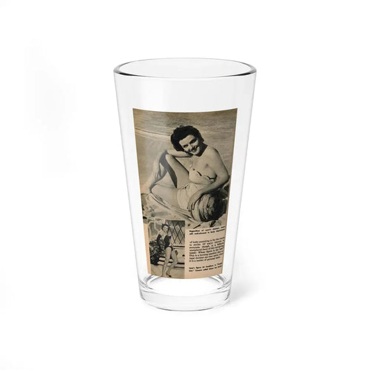 Jane Russell #195 - 1 Page 2 B&W Photos, Captions & Very Short Article from Digest Mag. (Vintage Female Icon) Pint Glass 16oz 16oz - Go Mug Yourself