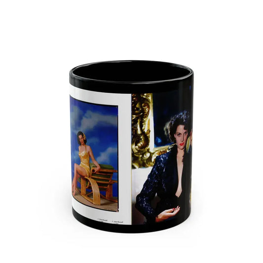 Jane Russell #196 - Hollywood In Kodachrome 1940-1949 Book - 2 Color Photos (Vintage Female Icon) Black Coffee Mug 11oz - Go Mug Yourself
