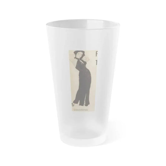 Jane Russell #197 - Glamour Dreess Clipping from Movie Star Magazine Circa 1950's (Vintage Female Icon) Frosted Pint Glass 16oz 16oz Frosted - Go Mug Yourself