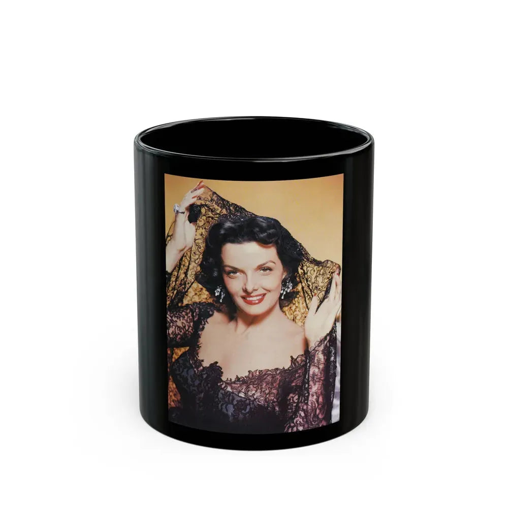 Jane Russell #198 (Vintage Female Icon) Black Coffee Mug 11oz - Go Mug Yourself