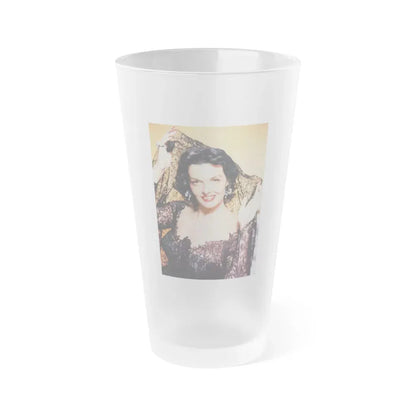 Jane Russell #198 (Vintage Female Icon) Frosted Pint Glass 16oz 16oz Frosted - Go Mug Yourself