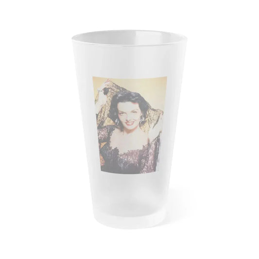 Jane Russell #198 (Vintage Female Icon) Frosted Pint Glass 16oz 16oz Frosted - Go Mug Yourself