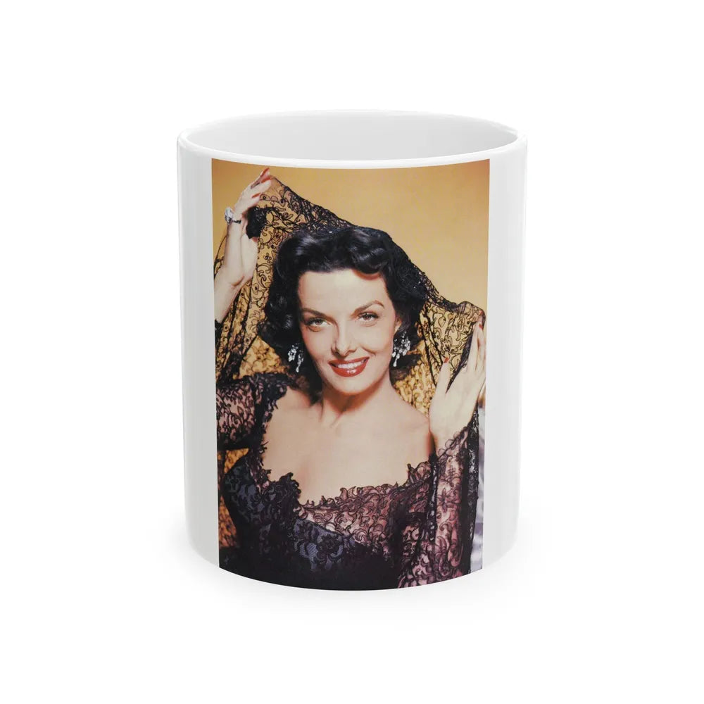 Jane Russell #198 (Vintage Female Icon) White Coffee Mug-11oz-Go Mug Yourself