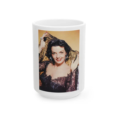 Jane Russell #198 (Vintage Female Icon) White Coffee Mug-15oz-Go Mug Yourself