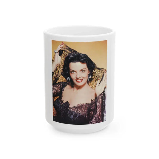 Jane Russell #198 (Vintage Female Icon) White Coffee Mug 15oz - Go Mug Yourself
