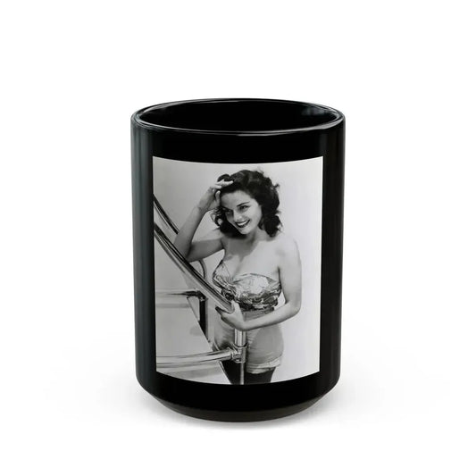 Jane Russell #199 (Vintage Female Icon) Black Coffee Mug 15oz - Go Mug Yourself