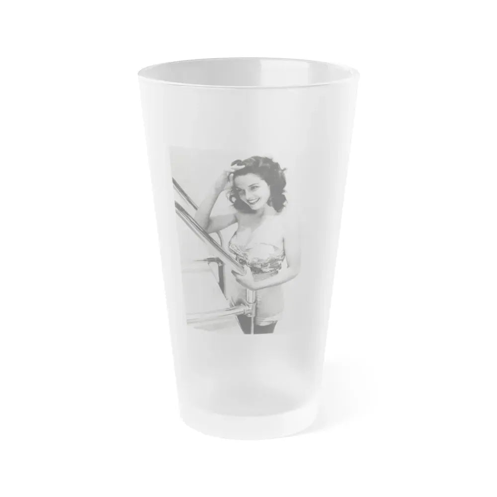 Jane Russell #199 (Vintage Female Icon) Frosted Pint Glass 16oz 16oz Frosted - Go Mug Yourself