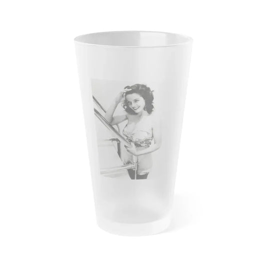 Jane Russell #199 (Vintage Female Icon) Frosted Pint Glass 16oz 16oz Frosted - Go Mug Yourself