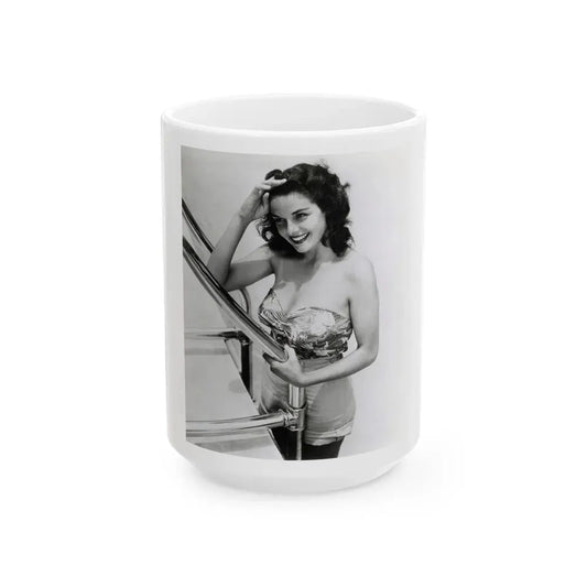 Jane Russell #199 (Vintage Female Icon) White Coffee Mug 15oz - Go Mug Yourself