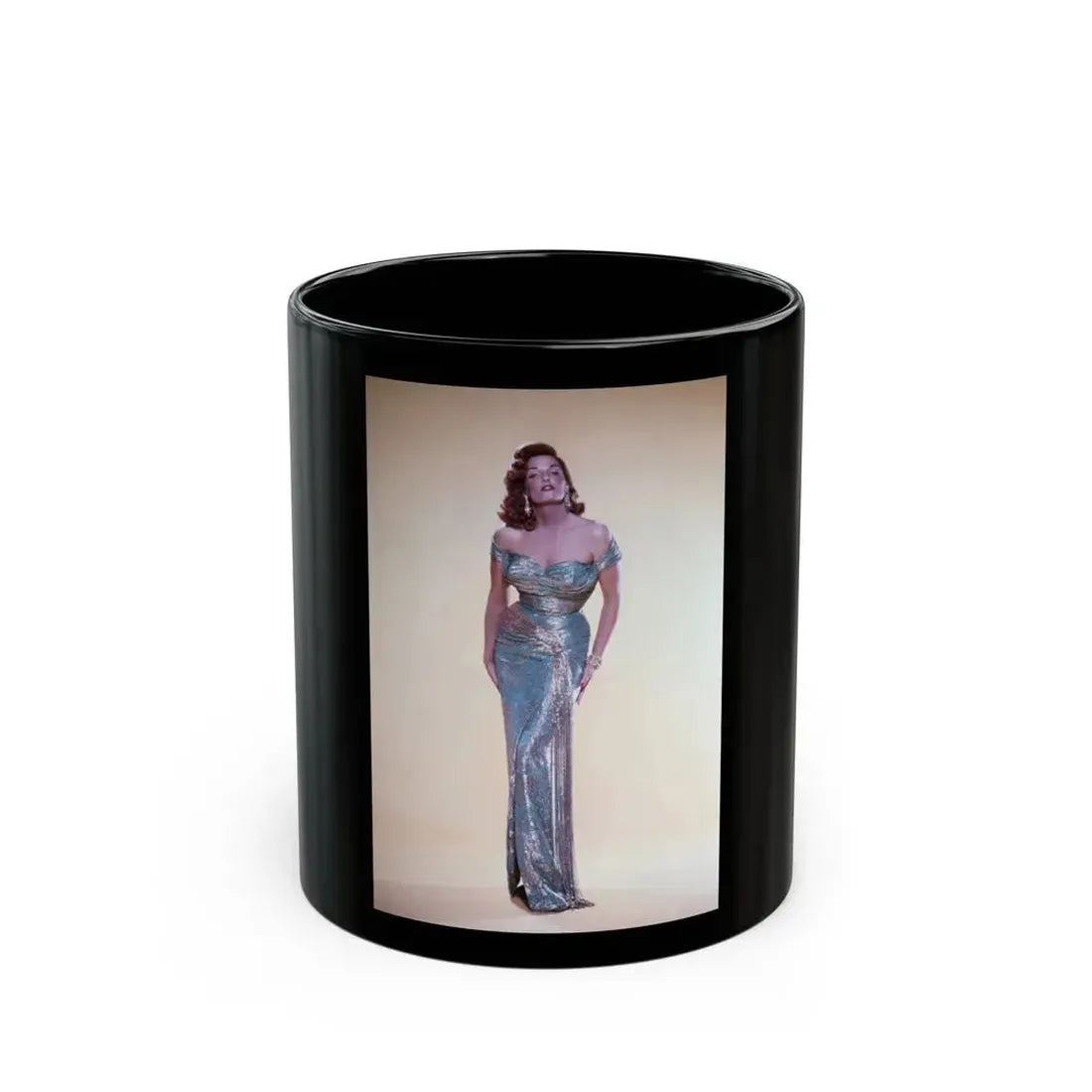 Jane Russell #202 (Vintage Female Icon) Black Coffee Mug 11oz - Go Mug Yourself